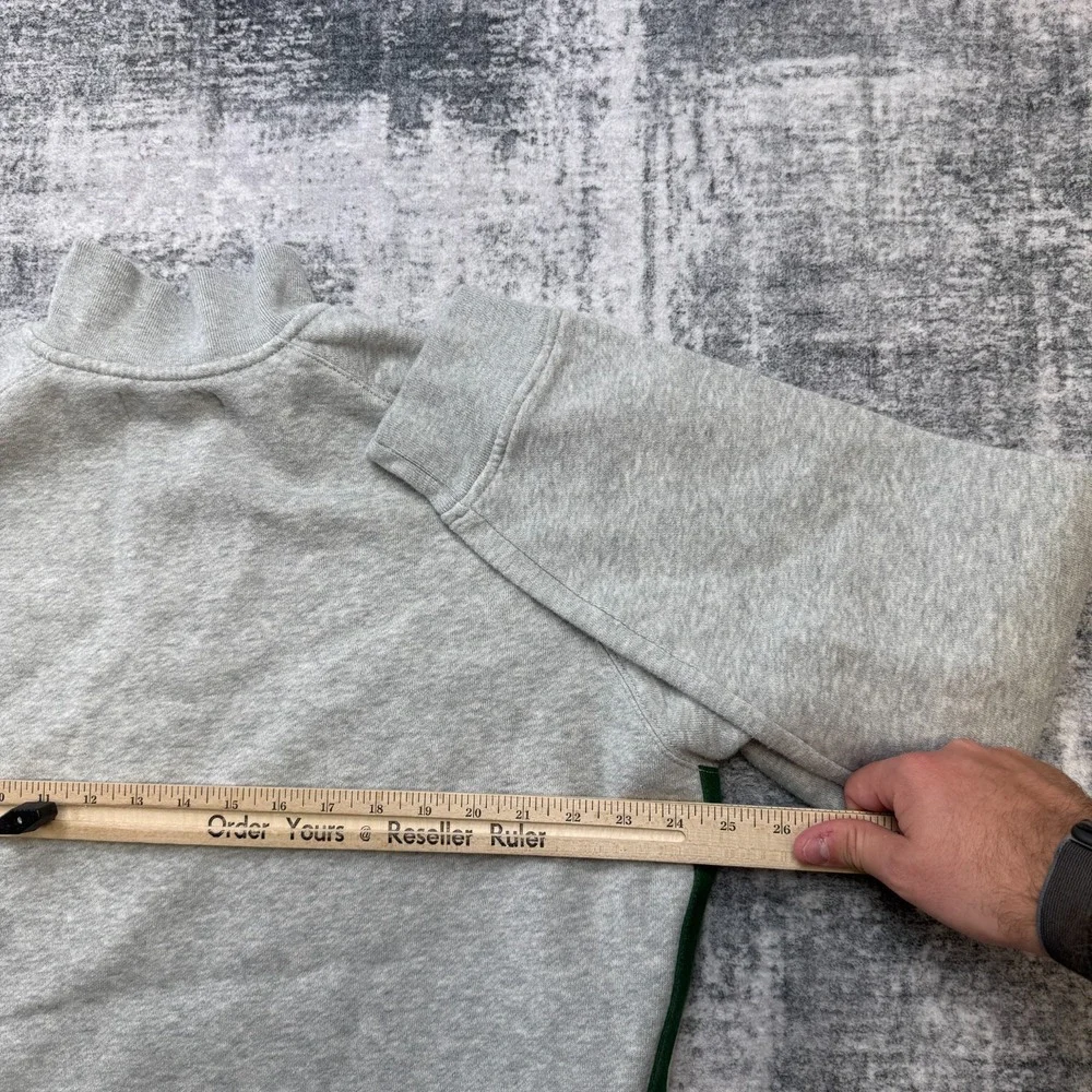 VTG Polo Ralph Lauren Sweatshirt Men 2XL Gray Side Stripes 1/4 Zip Track Sweater - Picture 10 of 12